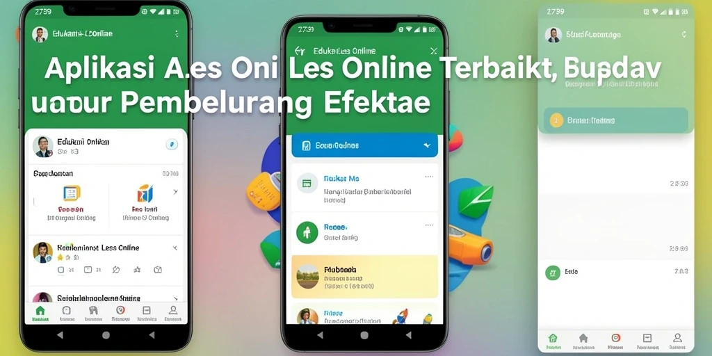 Tampilan antarmuka aplikasi Les Online 2739 yang menarik dan interaktif.
