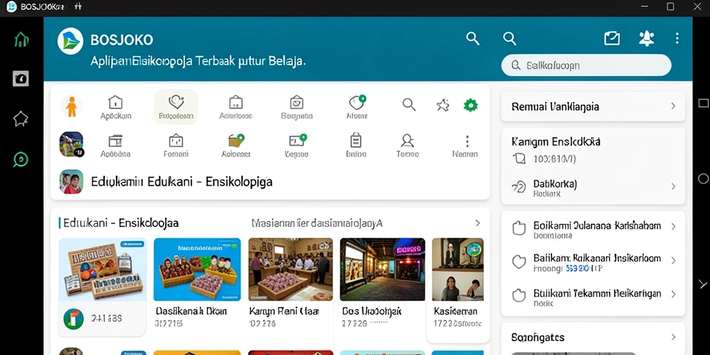 Tampilan antarmuka aplikasi BOSJOKO yang informatif dan interaktif.