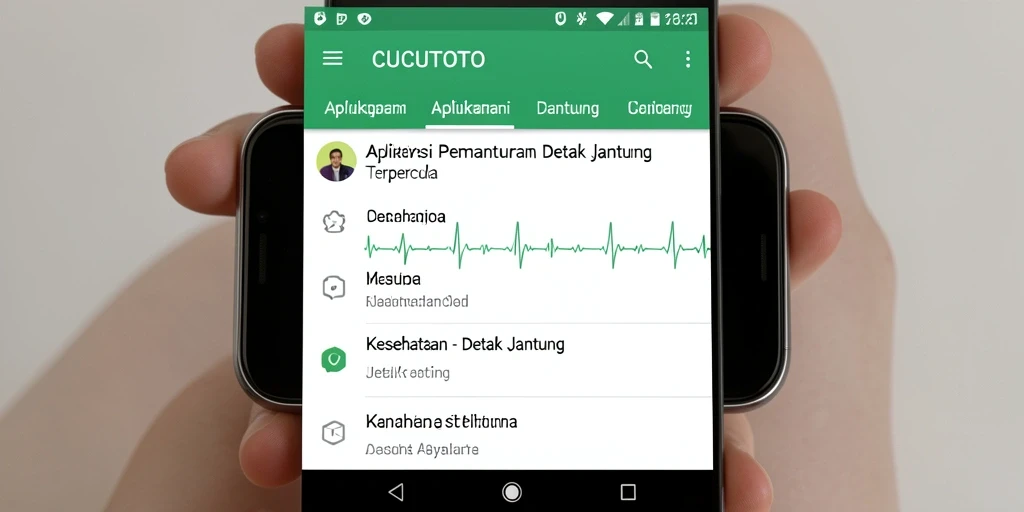 Antarmuka CUCUTOTO menampilkan grafik dan data detak jantung yang informatif.