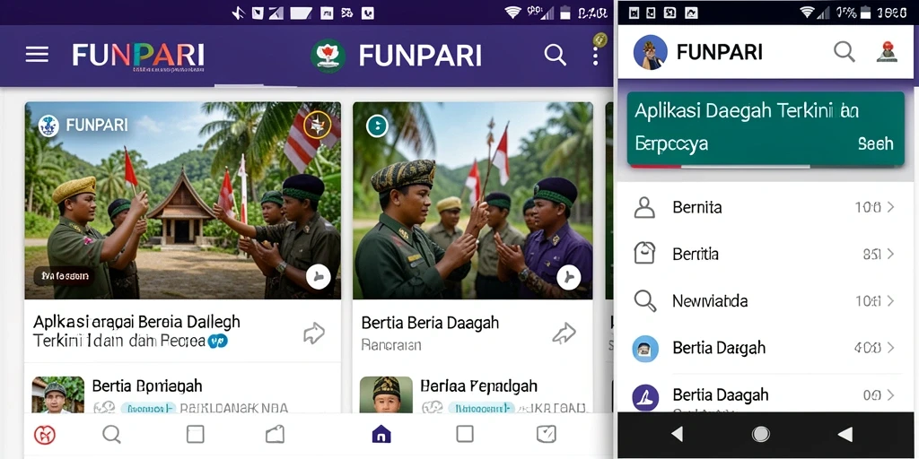 Antarmuka modern dan mudah digunakan dari aplikasi FUNPARI.