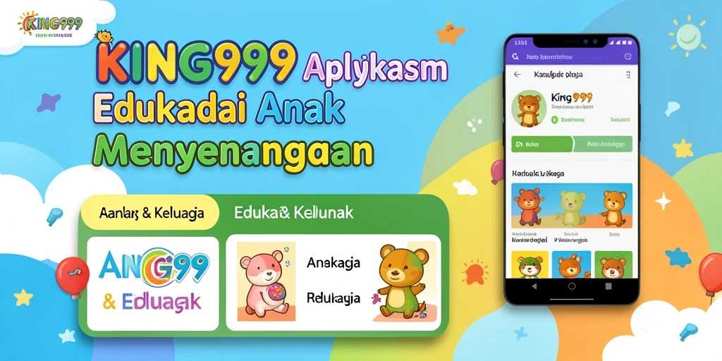 Tampilan antarmuka aplikasi KING999 yang menarik untuk anak-anak.