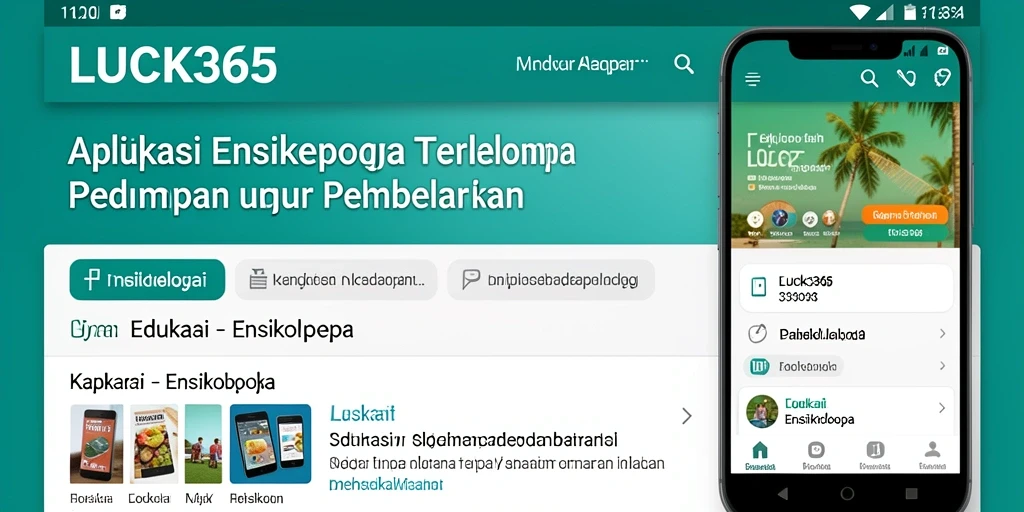 Antarmuka pengguna LUCK365 yang bersih dan informatif.