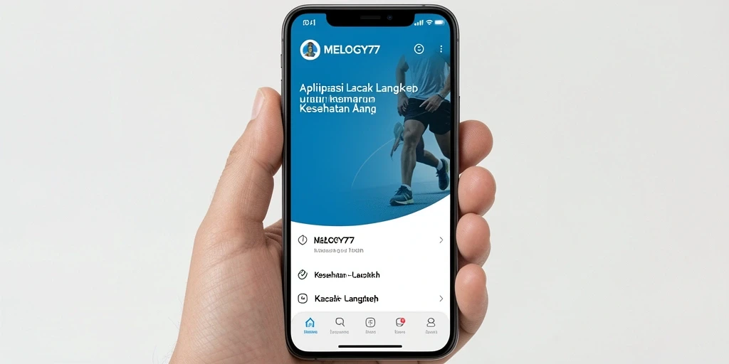 Tampilan antarmuka MELODY77 yang menampilkan fungsi Lacak Langkah.