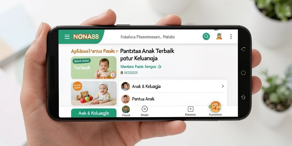 Tampilan antarmuka aplikasi NONA88 untuk memantau anak.