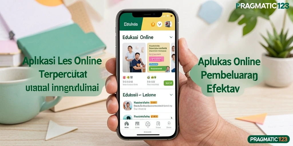 Tampilan antarmuka aplikasi Les Online yang intuitif dan menarik.