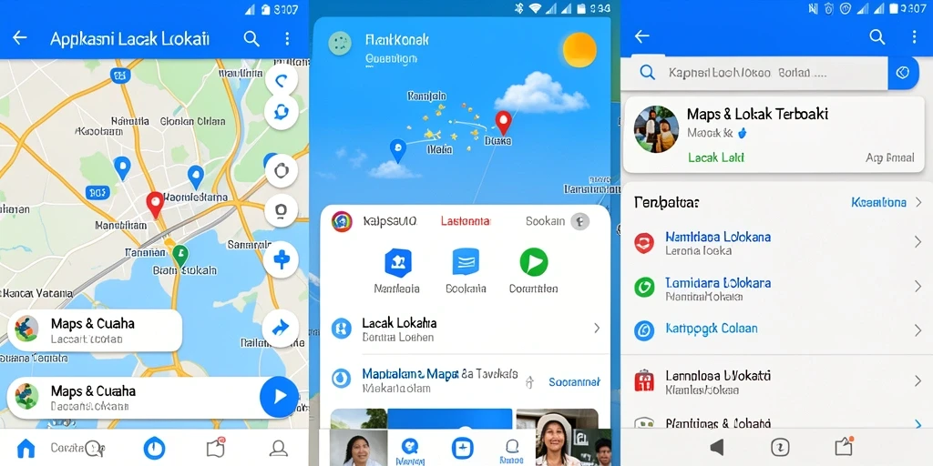 Screenshot utama SD107 menampilkan antarmuka pemantauan lokasi yang intuitif.
