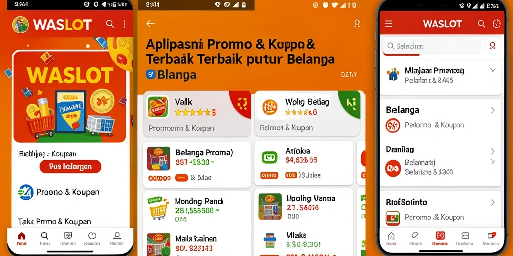 Antarmuka WASLOT yang simpel dan mudah digunakan untuk promo dan kupon.