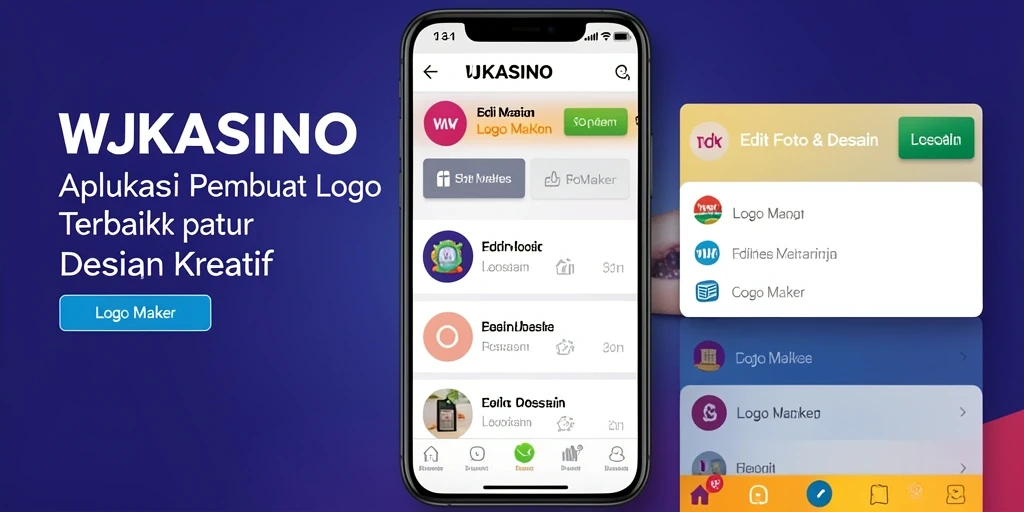 Tampilan antarmuka pengguna WJKASINO yang memudahkan proses desain logo.