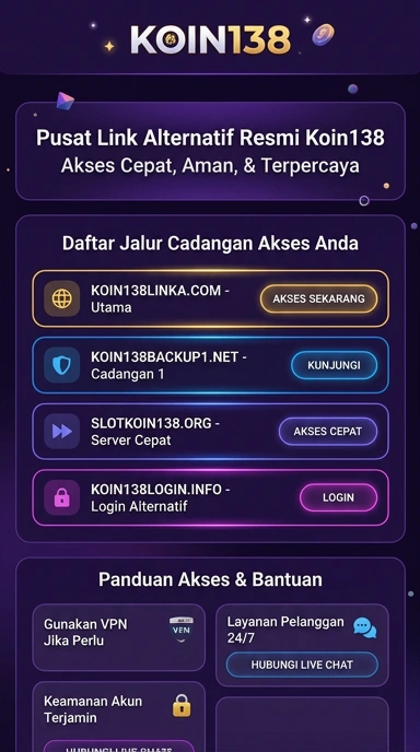 Link Alternatif Koin138 Terpercaya untuk Pengguna Android